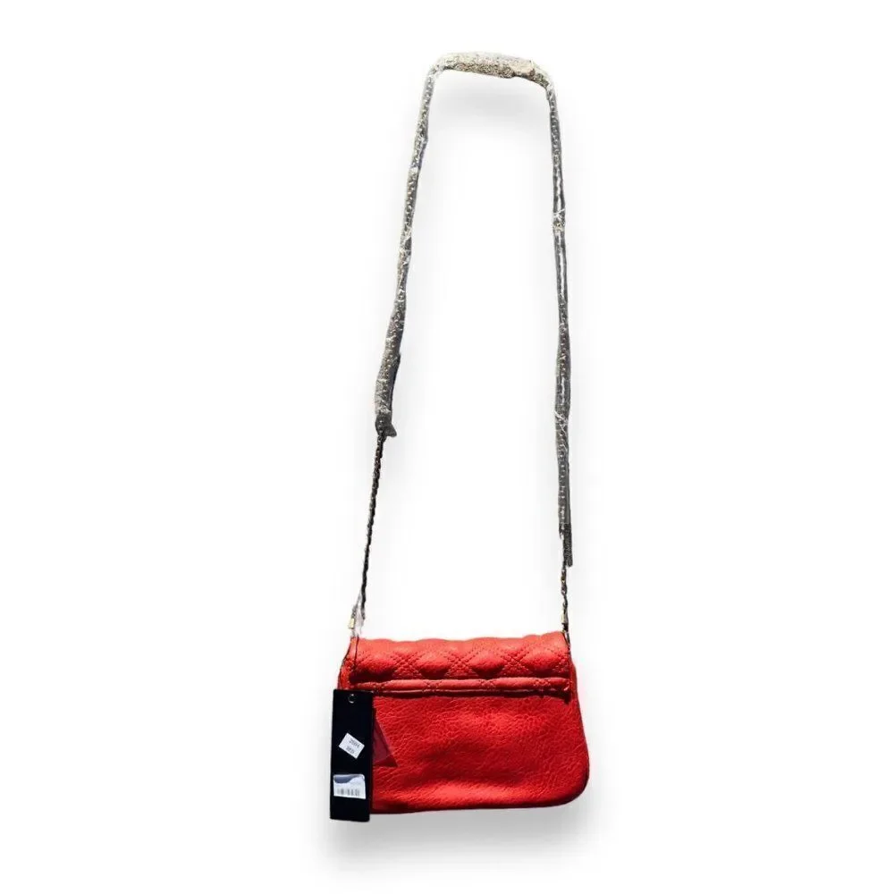 Street Level Quilted Vegan Faux‎ Leather Crossbody Bag 